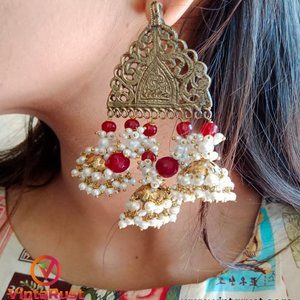 Vintage Kuchi Jewelry Set: Handmade Tribal Choker Necklace & Earrings